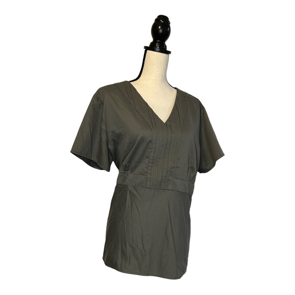 Grey's Anatomy by Barco Women's Scrubs Top Size XL Charcoal Gray V-Neck - Picture 4 of 6